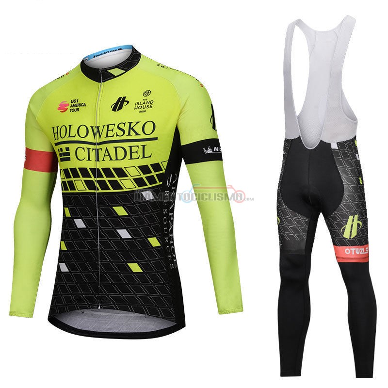 Abbigliamento Ciclismo Holowesko Citadel ML 2018 Verde e Nero